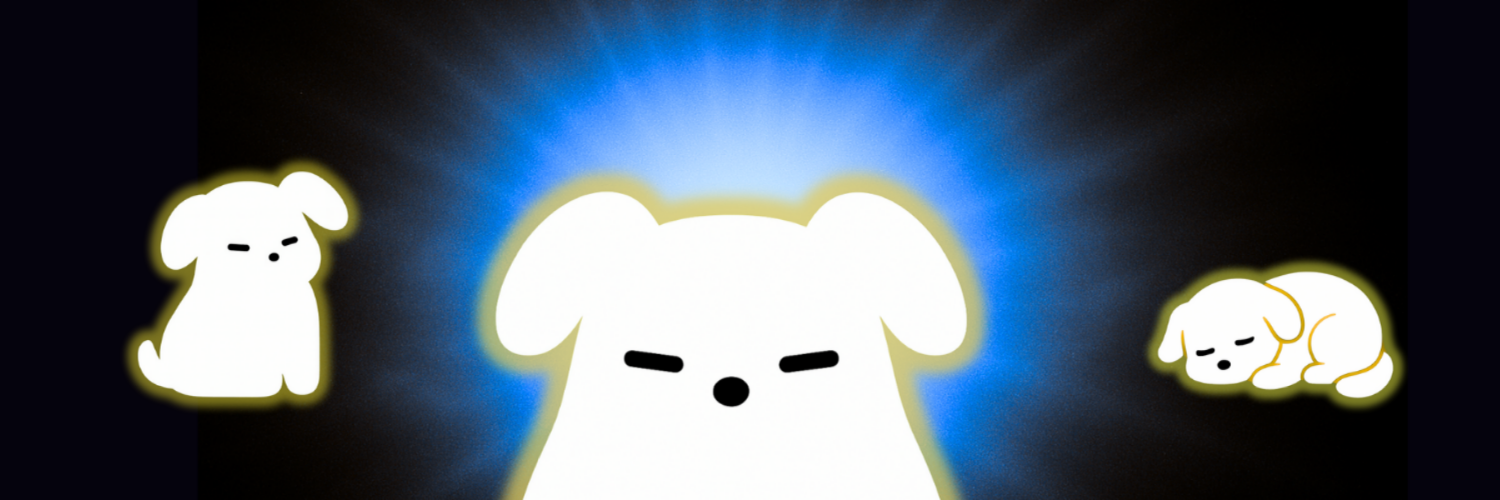Infinite Heaven Dog surrounded by divine aura